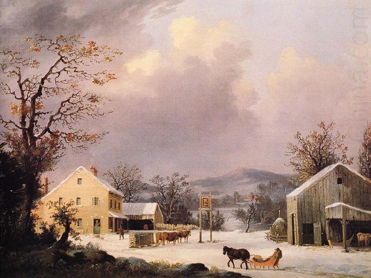 Jones Inn, Winter, George Henry Durrie